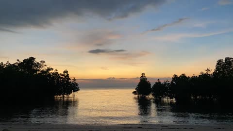 Sunset Horizon From The Coast In Time Lapse - Nice!