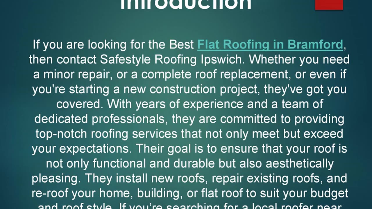 Best Flat Roofing in Bramford