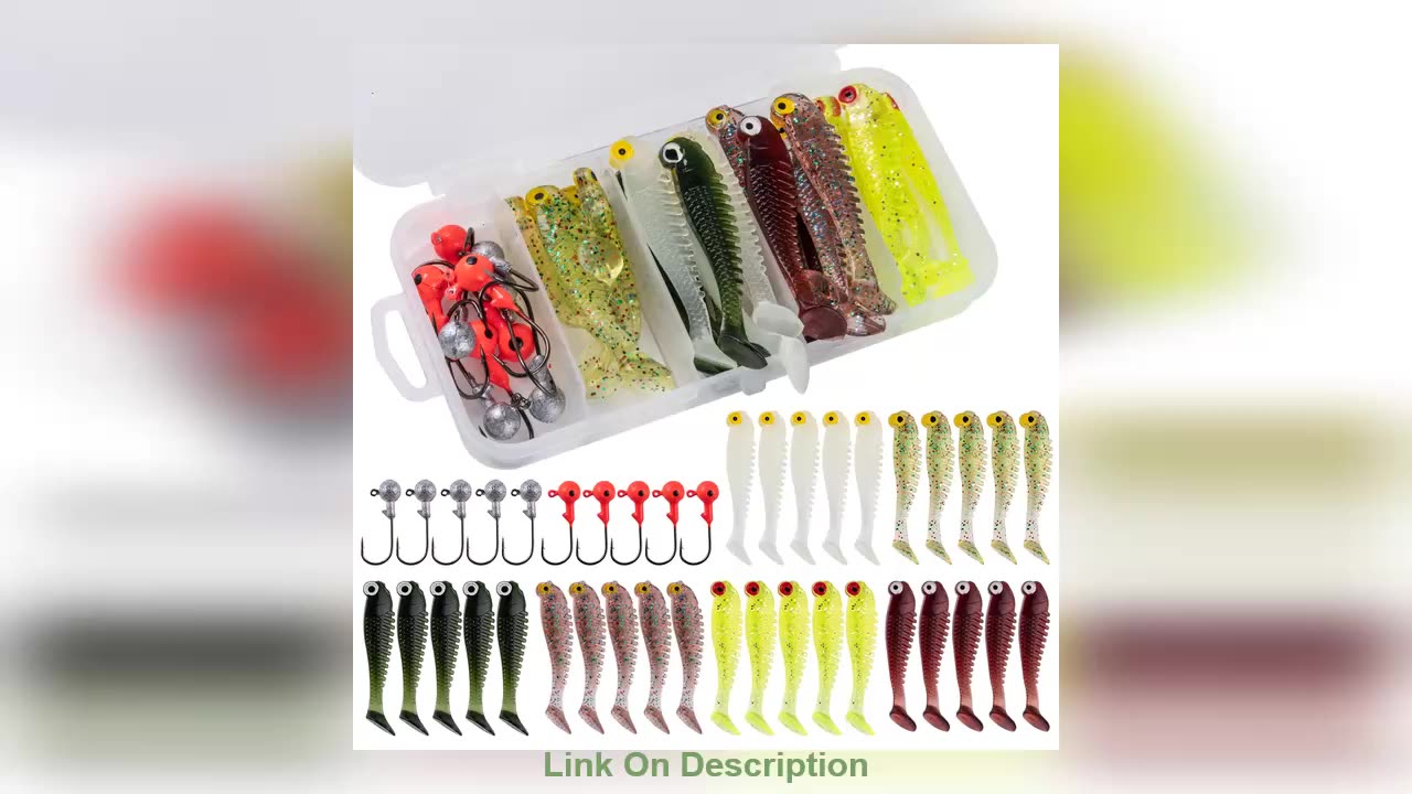 Best Goture 40pcs/lot Soft Lure Kit Soft Fishing Lure