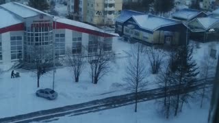 Panorama of the beautiful city of Neryungri in Yakutia.