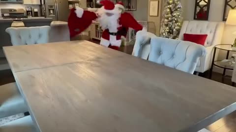 Grinch chasing Santa