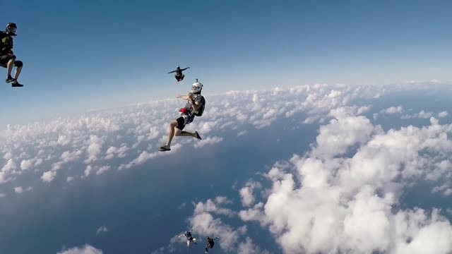 Awesome skydiving