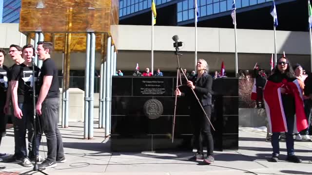 Calgarians held a World Wide Rally for Freedom yesterday to never forget!