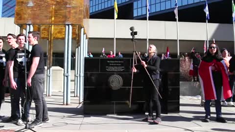 Calgarians held a World Wide Rally for Freedom yesterday to never forget!