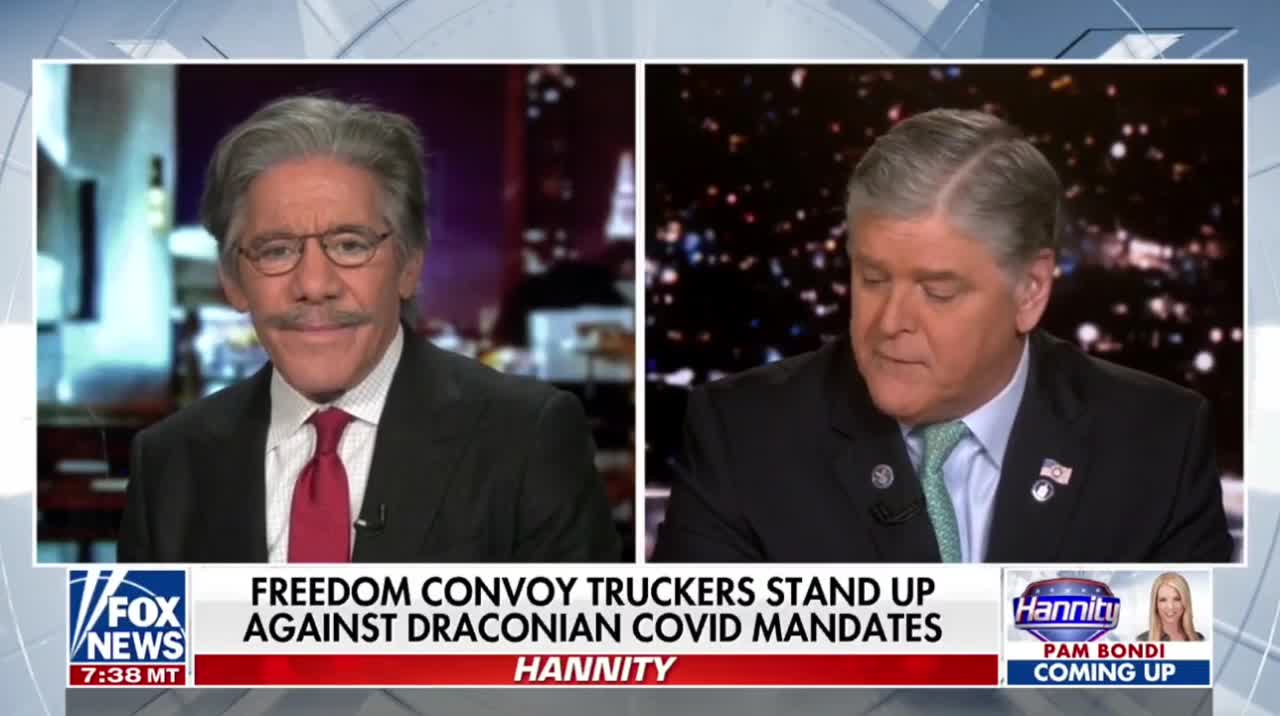 Hannity Grills Geraldo After He Calls Freedom Convoy Truckers "Thuggish"