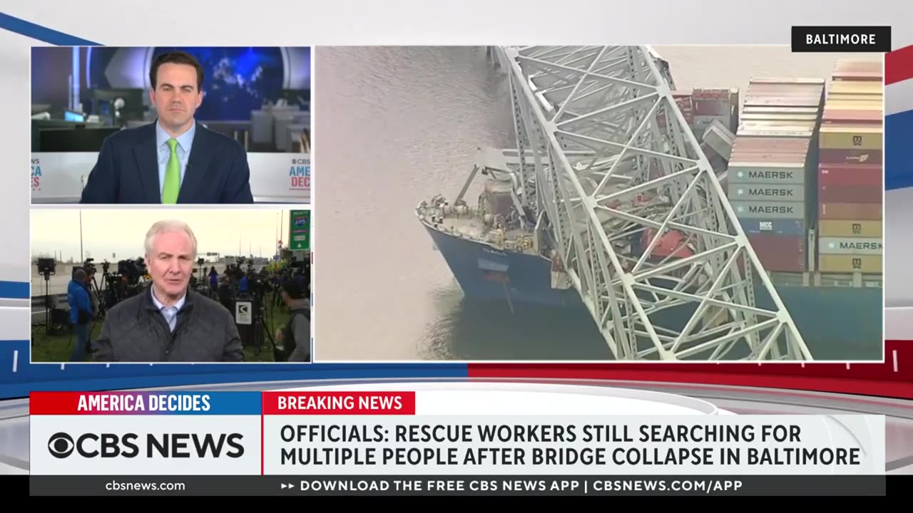 Maryland Sen. Chris Van Hollen discusses Baltimore bridge collapse