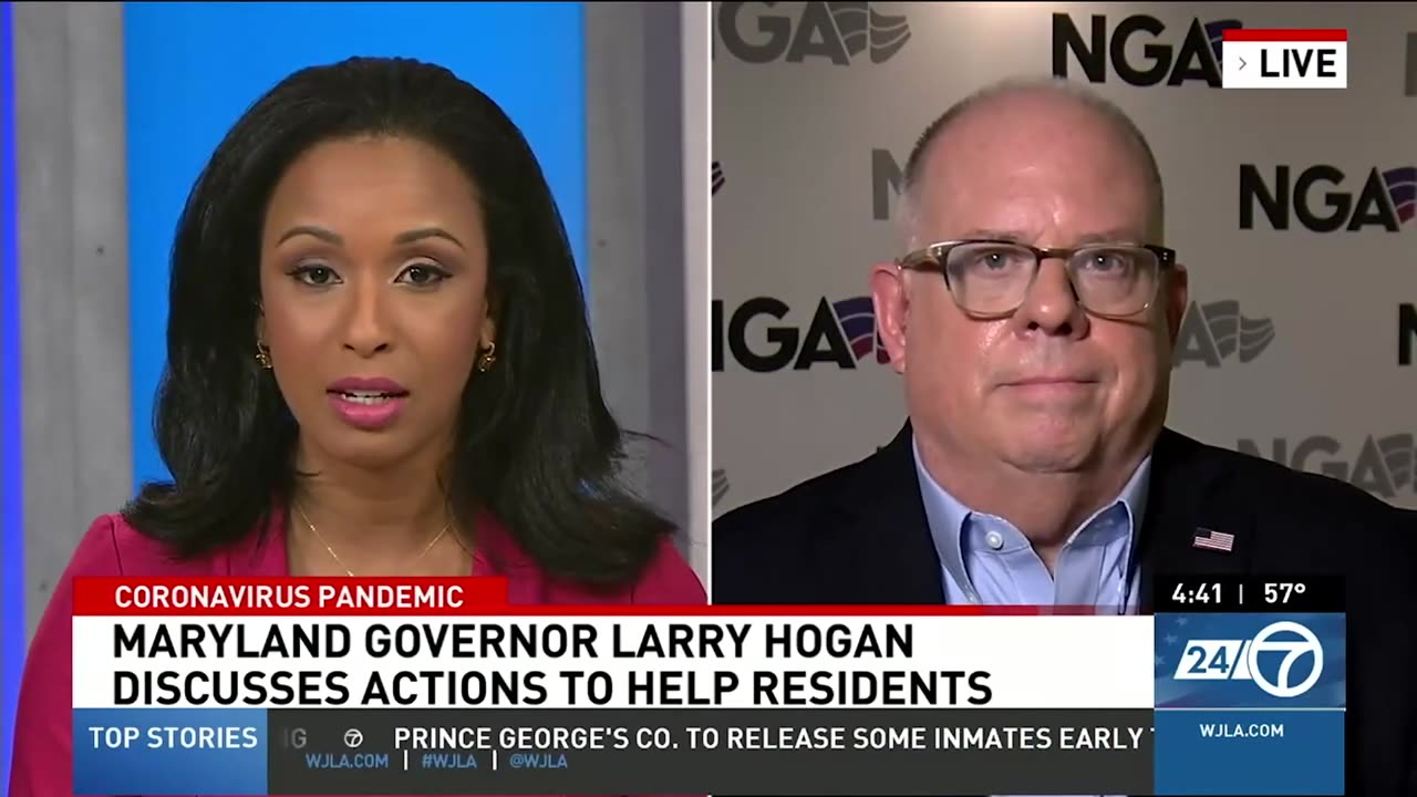 Larry Hogan March 18, 2020 WJLA COVID-19 Updates