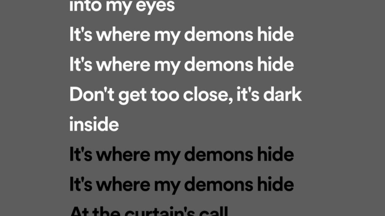 Imagine Dragon - Demons (lyrics)