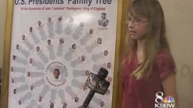 Local Girl Connects Obama To Most US Presidents - 12 years ago !!!