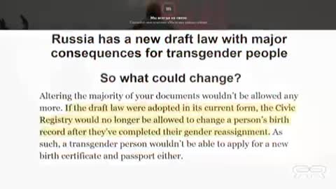 Russia is developing society the right way but the globalist is destroying the family values