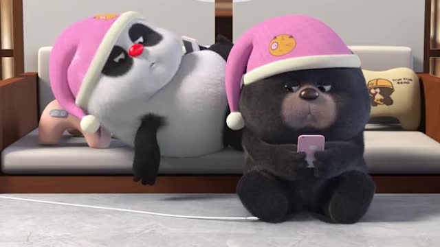 Lazy at home, have a nice weekend!#panda funny anime