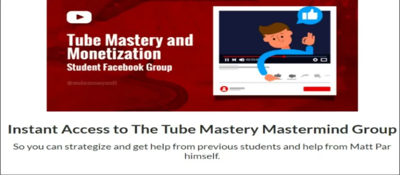 Tube Mastery and Monetization is the best YouTube course and community on the market.