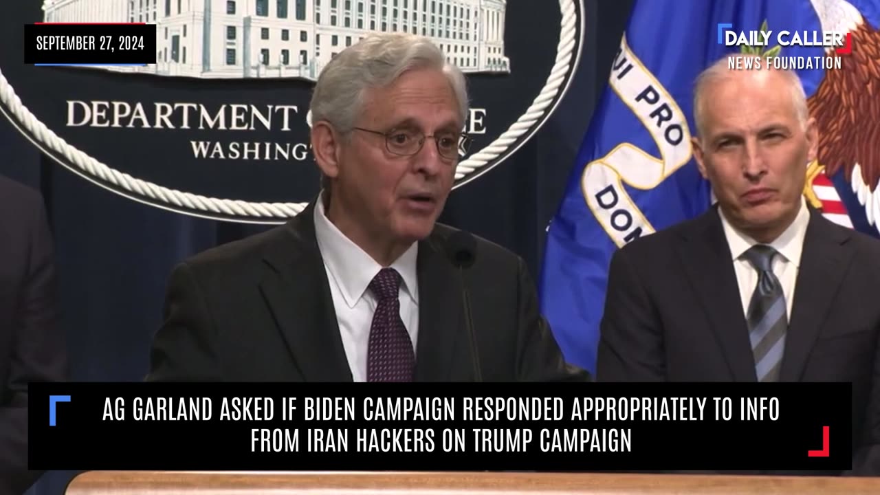 WATCH: AG Garland Asked if Biden Campaign Responded Appropriately to Info from Iran Hackers