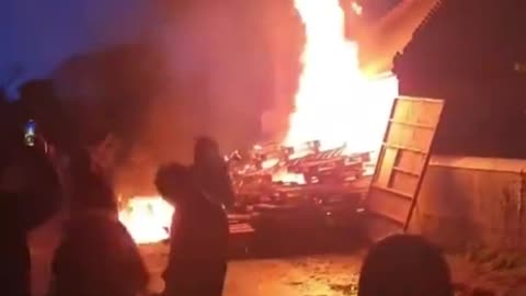 NewtownMountKennedy, Ireland Immigrant centre fire.