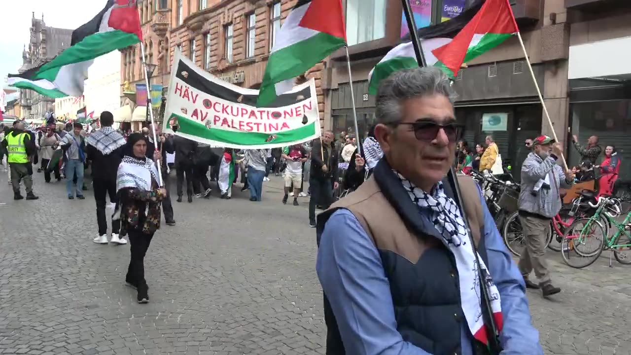 Palestina-protest i Malmö - Marsch