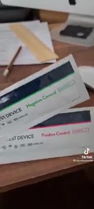 The Covid tests already have a result written on the package.