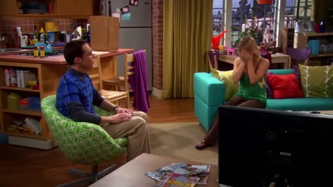 Sheldon finds his seat at Penny's apartment - The Big Bang Theory