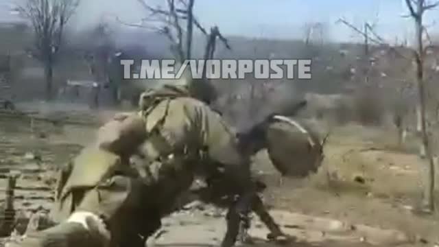 Ukraine War - Attacking the enemy with the AGS-17 "Flame".