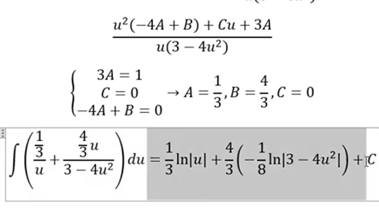 Calculus Help: Integral ∫ cosx/sin3x dx - Integration by partial fractions - Substitution