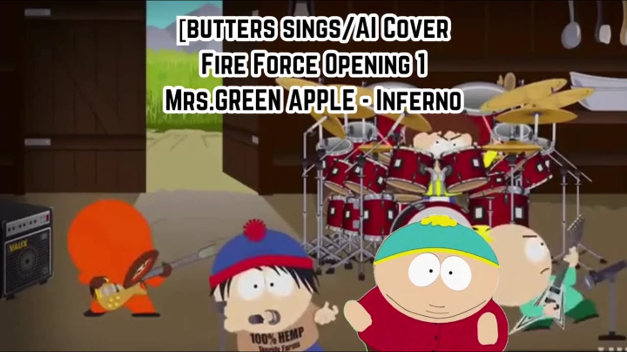 [Butters sings/AI Cover] Fire Force Season 1 Opening 1 Mrs.GREEN APPLE - Inferno (インフェルノ)