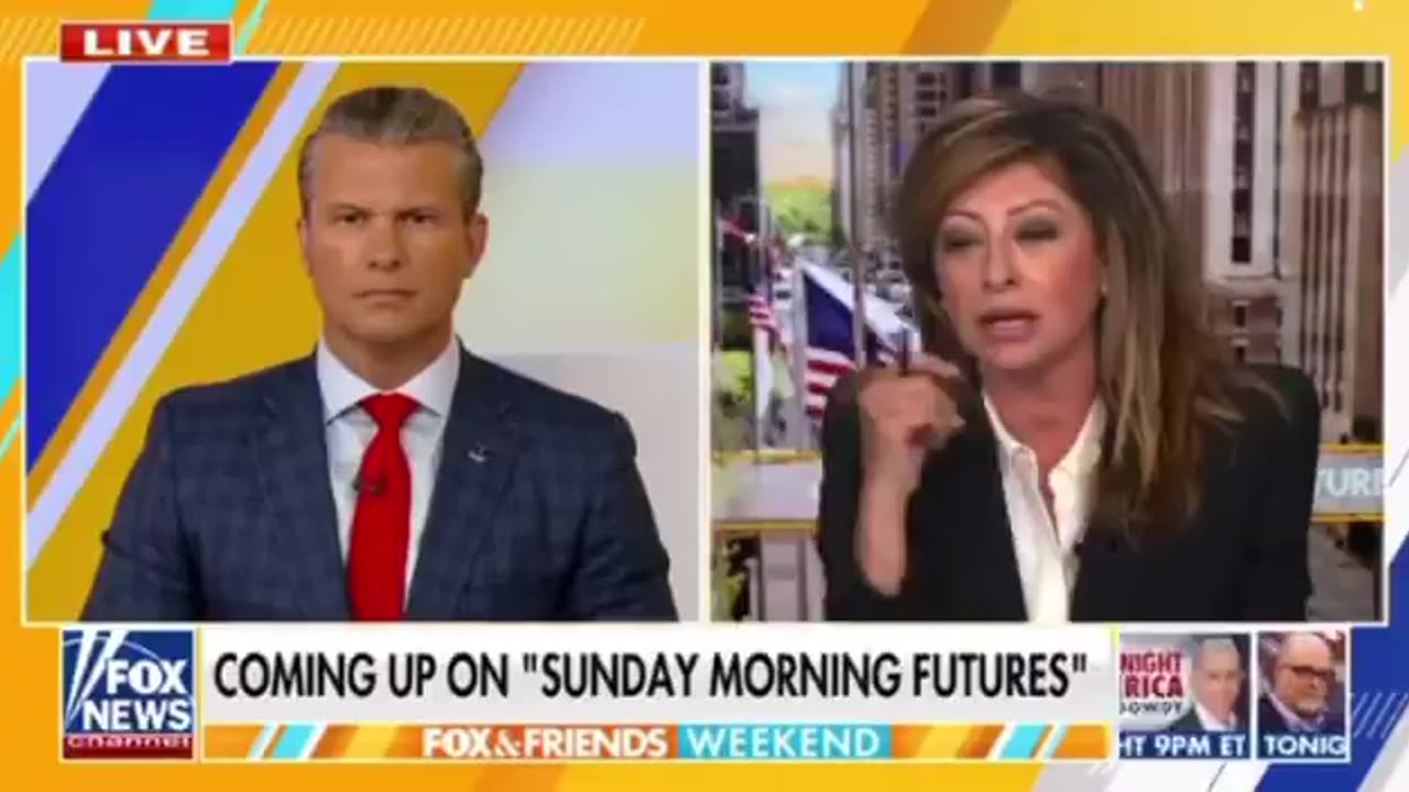 Maria Bartiromo says a man in a grey suit climbed the ladder