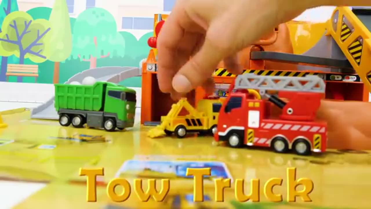 Teach Kids Spanish and English words with Painting Pororo Toy Car and Tayo Playsets!