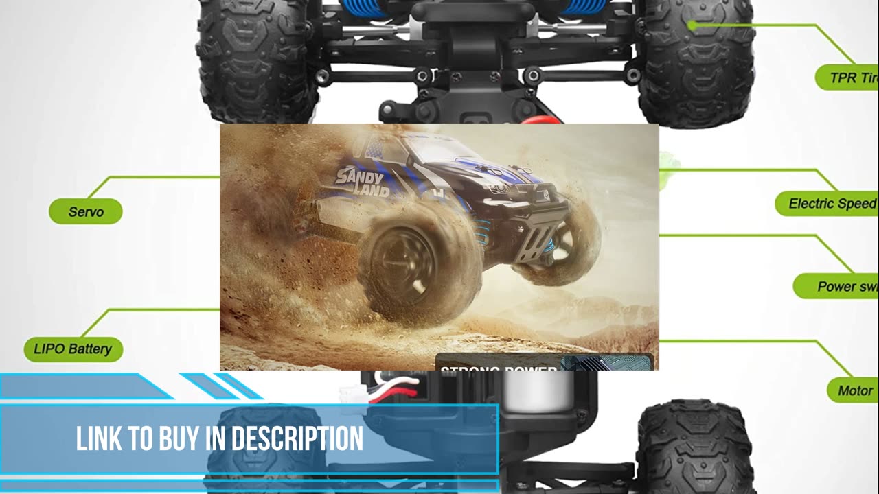 VCANNY Remote Control Car, Terrain RC Cars, Electric Remote Control Off Road Monster