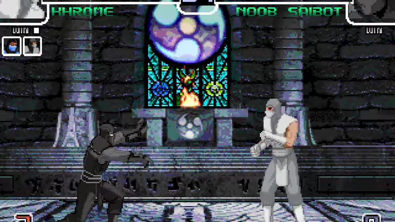 Sub zero, Smoke, and Khrome (Me) vs Noob Saibot