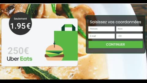 Oferta de vouchers Uber Eats