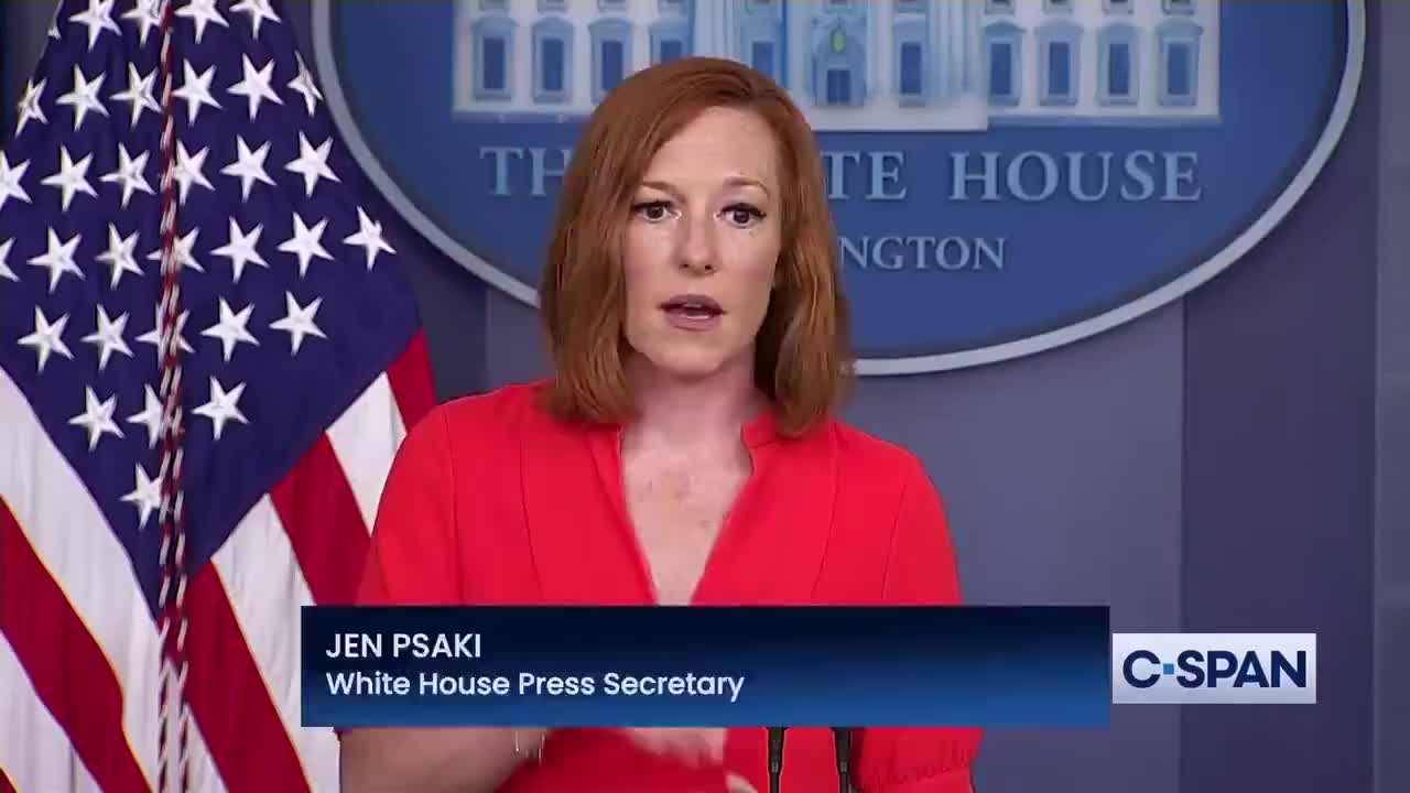 Press Sec. Psaki Swats Fly Sitting on Her Head