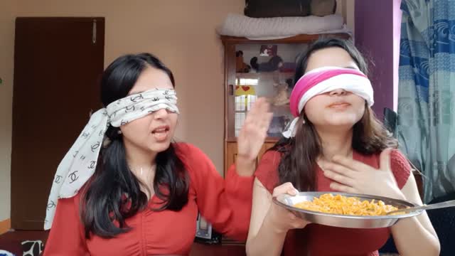 2X HOT AND SPICY NOODLES BLINDFOLD CHALLENGE!!!