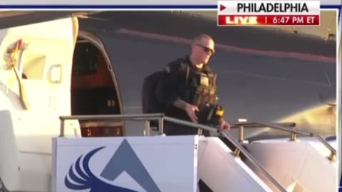 Check these guys out getting of Trump Force 1