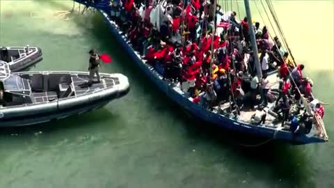 A vessel carrying a large number of migrants has been intercepted off Elliott Key, Florida.