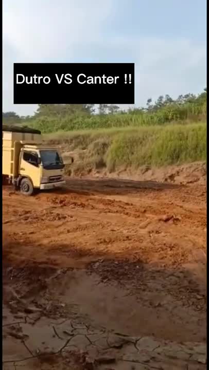 truck over slippery road