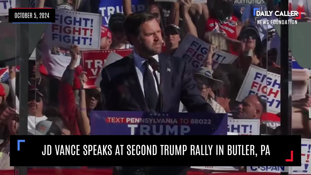 JD Vance Speaks At Second Trump Rally In Butler, PA