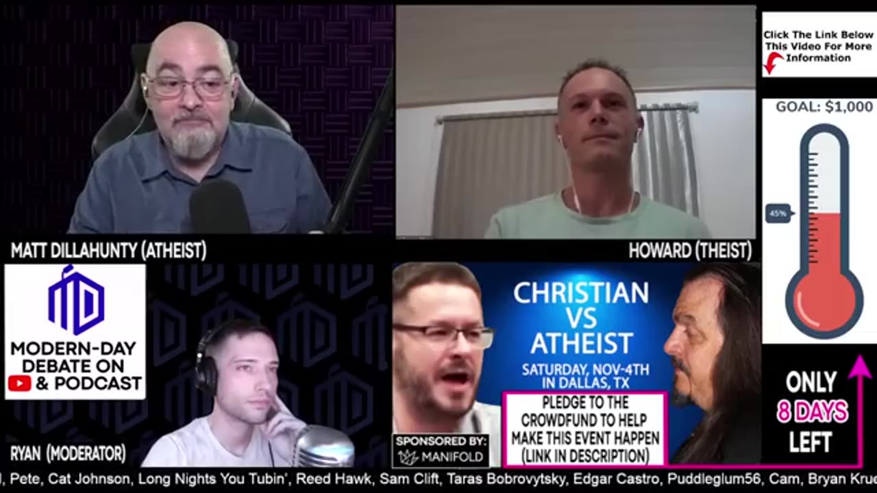 Matt Dillahunty Vs Howard Stirrup _ Is There Good Evidence for God _ Podcast