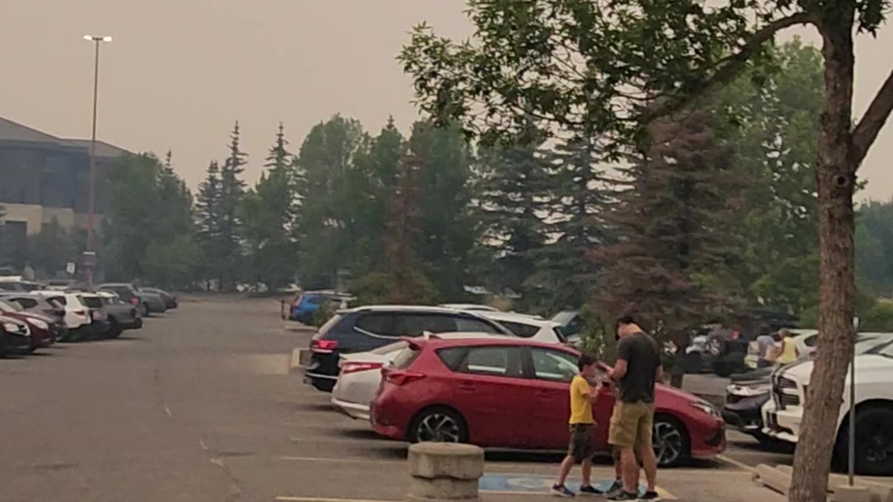 Fires In Banff and Jasper Forest Near Calgary Canada, Smoke In all Calgary