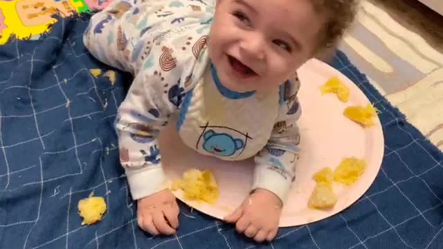 Cute baby amazing smile