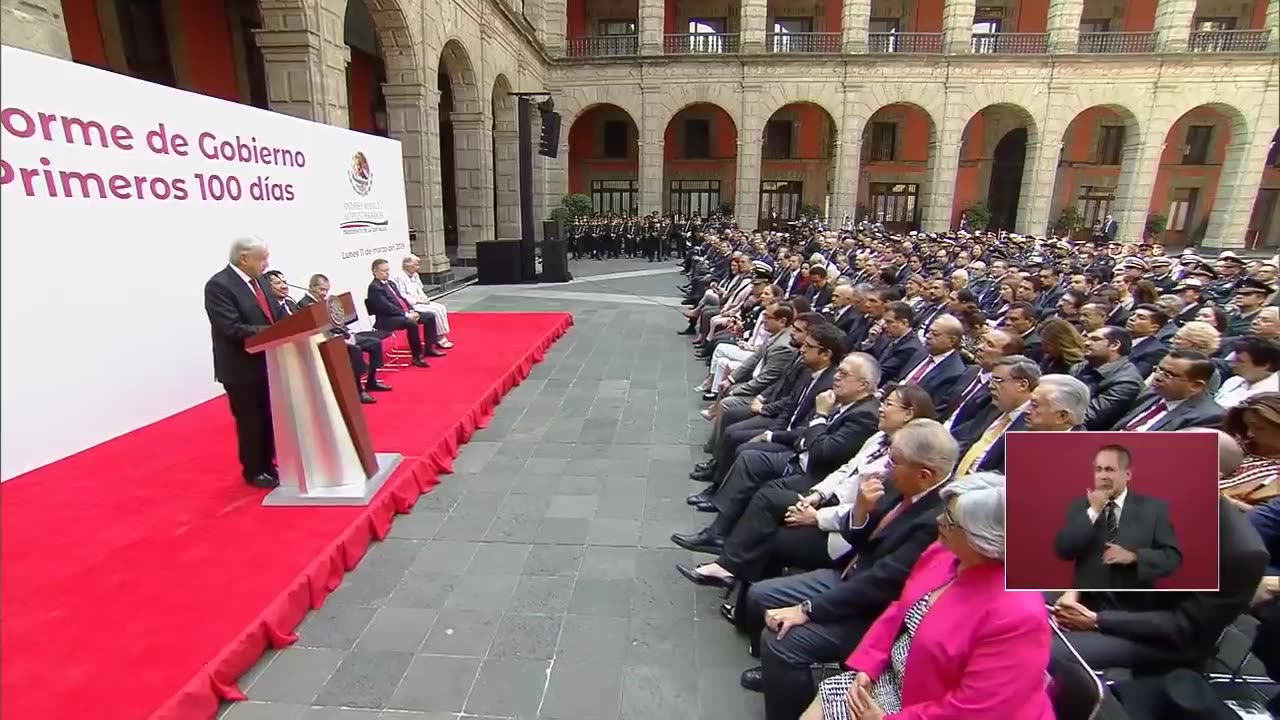 Informe por los primeros 100 días de gobierno. Presidente AMLO