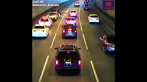 Dog leap out of the car window in Australia (Lucky Dog - Narrow Escape Not Funny)