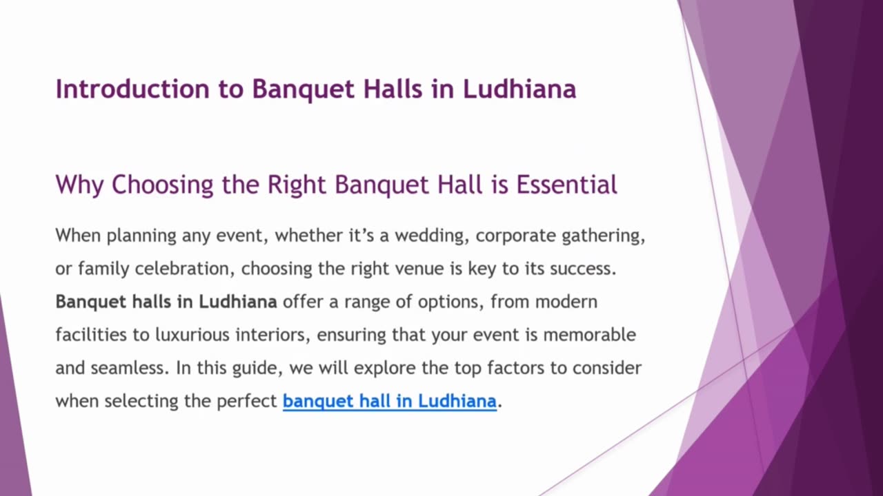 Finding the Perfect Venue A Comprehensive Guide to Banquet Halls in Ludhiana