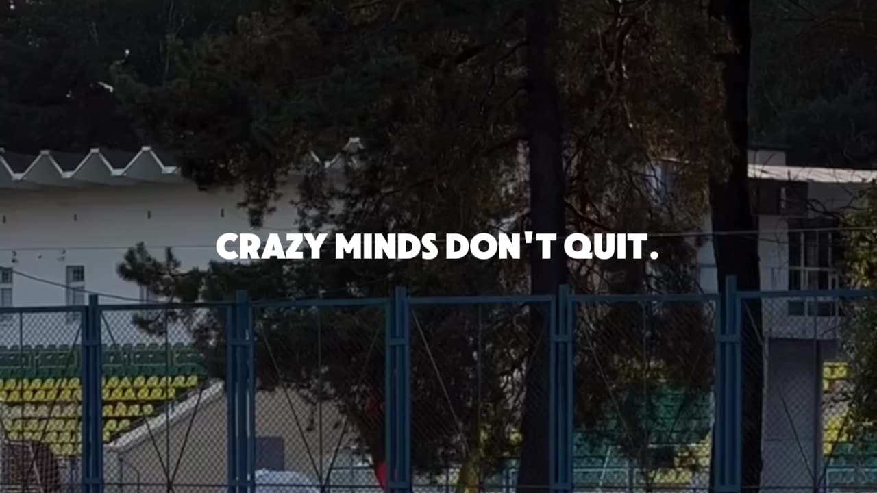 Crazy minds dont quit.