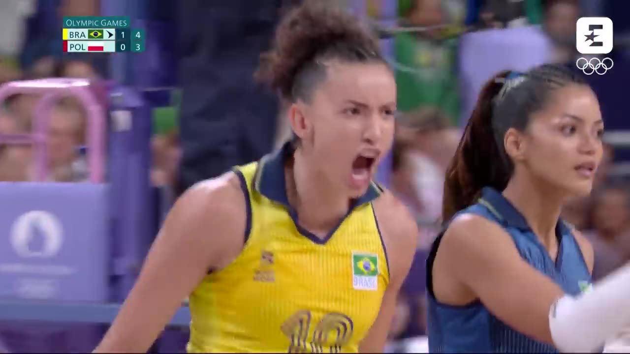 #paris2024 : Brazil vs Poland women's volleyball| Highlights|