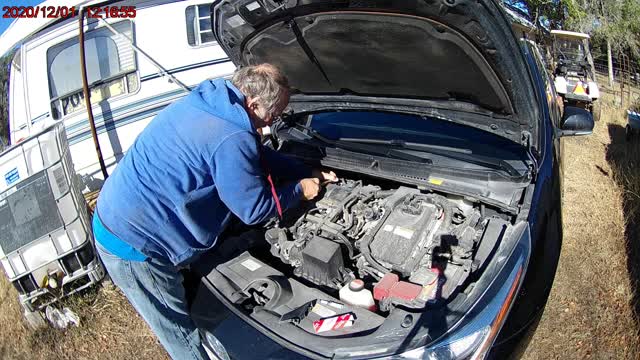 Replacing spark plugs 2016 Toyota Prius 2