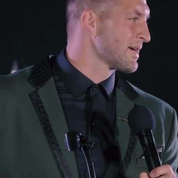 Tim Tebow always has the best speeches for HUMANITY