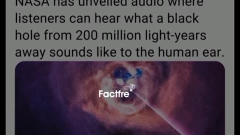 Nasa released the sound of black hole