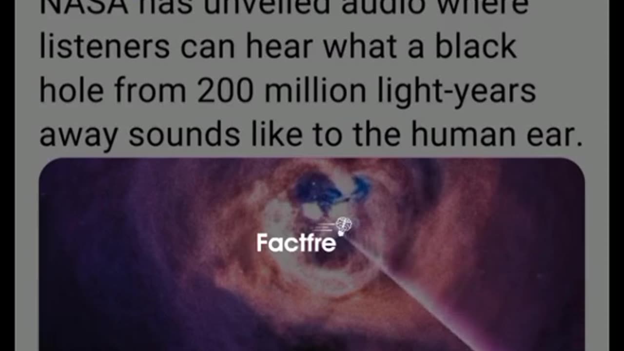 Nasa released the sound of black hole