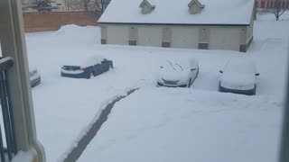 SECOND WAVE OF SNOW IN OKLAHOMA CITY