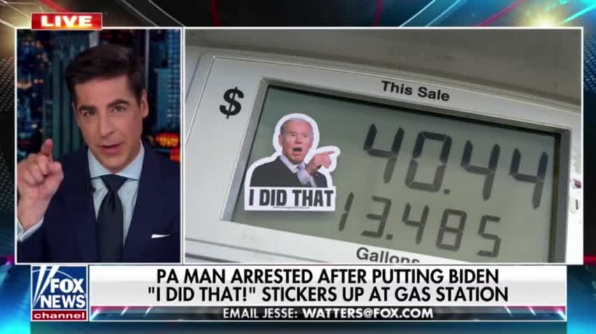 Man Arrested for Putting Up Biden "I Did That" Gas Stickers