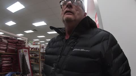 Older man goes shopping at Kohls in the very young section!